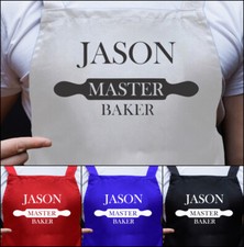 Personalised Apron For Him With Pocket Kitchen Workwear Chef Printed Custom Text