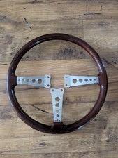 CLASSIC WOOD RIM  15" STEERING WHEEL 1960's