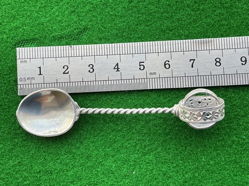 Unusual ornate silver - &, salt