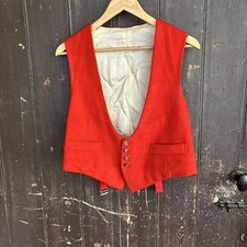 Vintage Military Red Waistcoat. # Steampunk