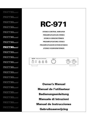 Rotel 971 amplifier owners - rotel,