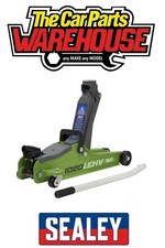 Sealey 1020LEHV 2 Tonne Low Entry Short Chassis Hi-Vis Green Trolley Jack