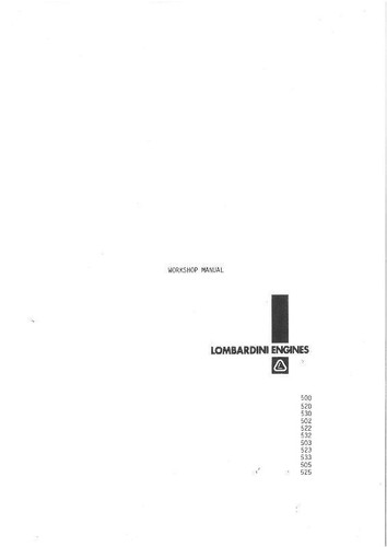 Lombardini engine 503 523 533 - engine,