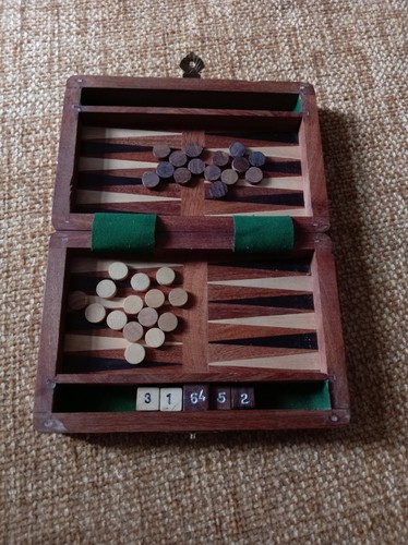 Vintage wooden backgammon - wooden,