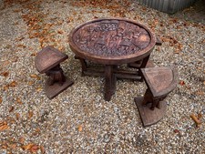 dark wood african coffee table