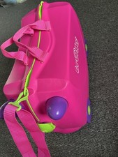 Trunki Kids Ride-On Suitcase Pink Cabin Hand Luggage Holiday Travel Case Strap