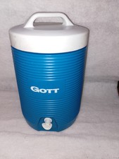 Vintage 1980's Gott 2 Gallon Avacado Green Water Dispenser Cooler Camping