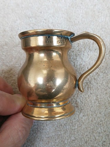Half gilt vintage rum measure - vintage,