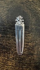 Sterling 925 Solid Silver Pirate Skull Head Bookmark New 4cm Booktok Gift