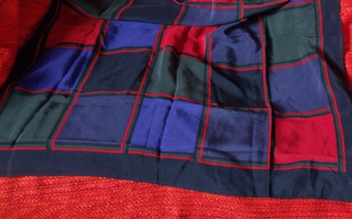 Large vintage silk scarf - 30,