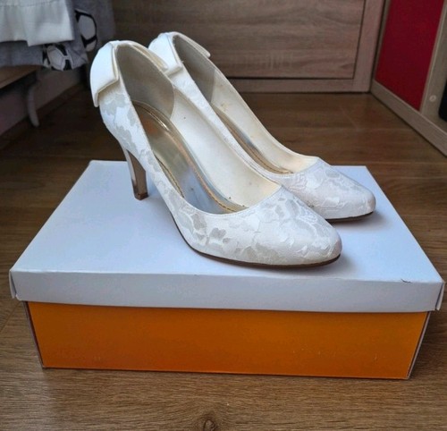 Ivory lace bridal shoes uk - ivory,