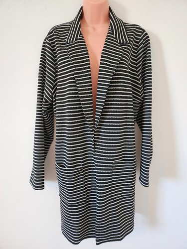 Wallis black and white striped - and,