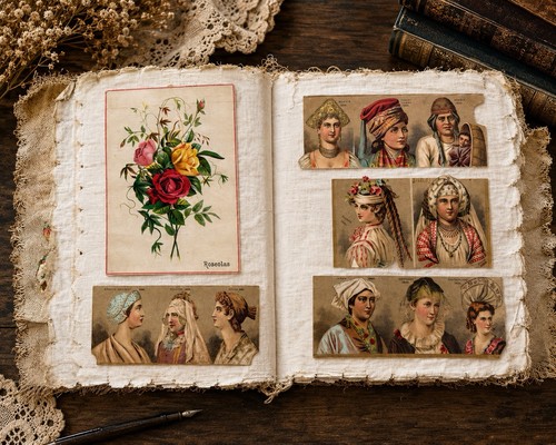 Antique victorian scrapbook - antique,