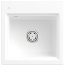 Villeroy & Boch Subway Style 50 S Flat 1.0 Bowl Ceramic Kitchen Sink - No Waste