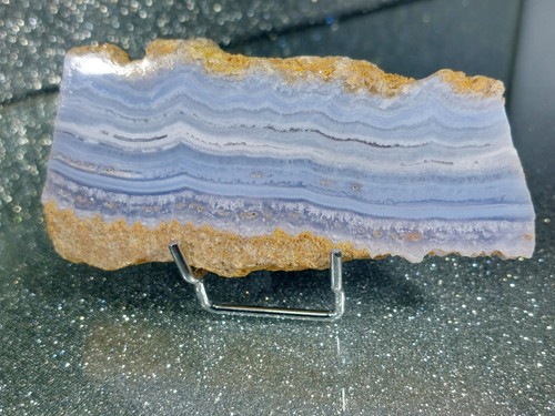 Blue lace agate slab - blue,