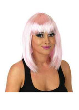 Ladies Baby Pink Straight Bob Wig