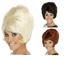 Beehive Wig Auburn Blonde Black 50s 60s 70s Ladies MOD Fancy Dress New