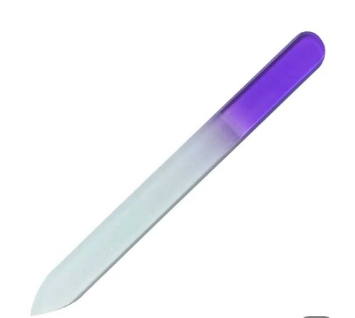 Crystal glass nail file block - crystal,