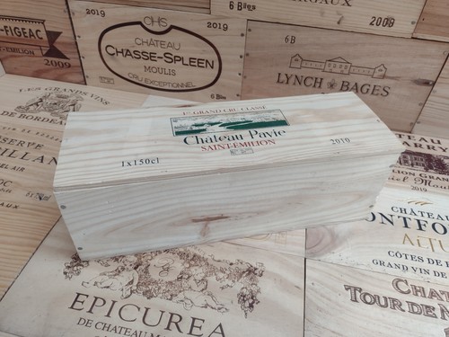 Wooden wine box - crate, lid