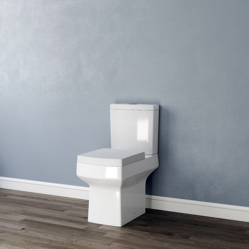 Modern bathroom square - modern, toilet