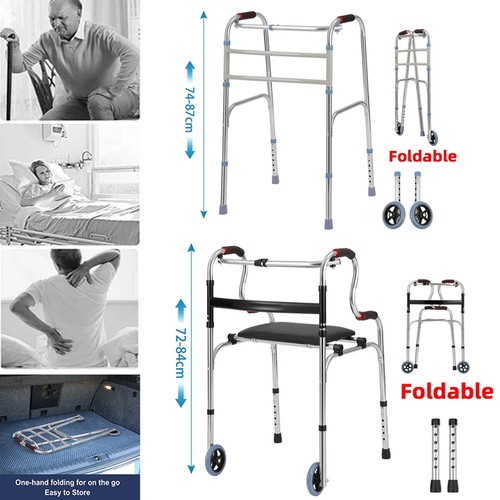 Lightweight folding rollator - folding,