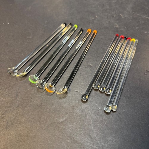 Vintage glass swizzle sticks - swizzle,