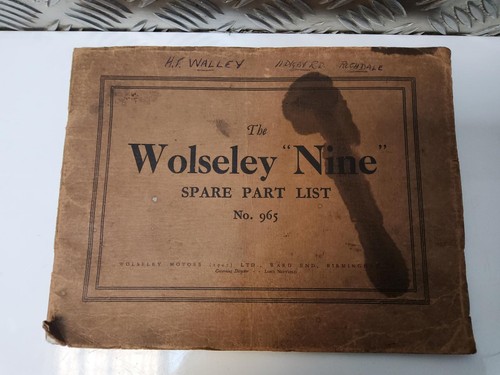 Wolseley nine spare parts - wolseley,