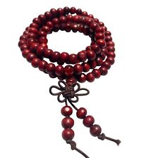 108 Mala Prayer Beads 6mm Sandalwood Buddhist Hinduism Bracelet Necklace Yoga