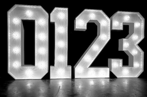Led light numbers - light, up
