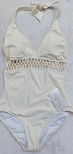 Brand New Gideon Oberson Stunning Swimming Costume Size UK 12, Cream/Off White