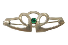 Charles Horner Sterling Silver Paste Set Floral Brooch Antique c1920 Art Deco