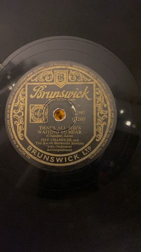 Rare 78rpm record - v+,, jeff