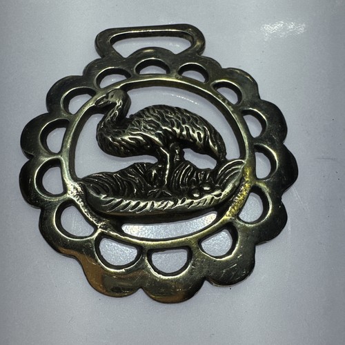 Horse brass ostrich emu bird - horse,
