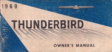 1969 Ford Thunderbird Owners Manual Original Tbird OEM User Guide Book