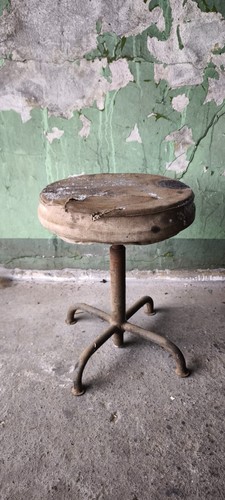 Vintage industrial stool metal