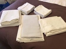 Job Lot Of Vintage White Bed Linen, Sheets Etc