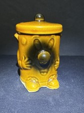 Vintage Ceramic Dusty Bin Money Box With Stopper By R.Moss Ltd No.1026