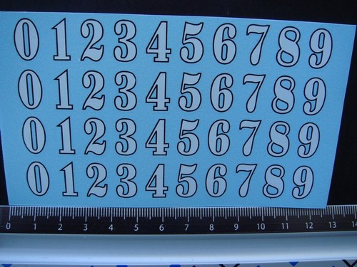 Decals white digits black - decals,