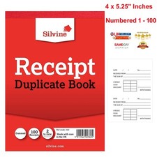 Silvine Duplicate Receipt Book