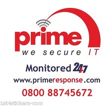 REPLACEMENT STICKER  FOR A BURGLAR ALARM BELL BOX EXCELLENT SECURITY DETERRENT 