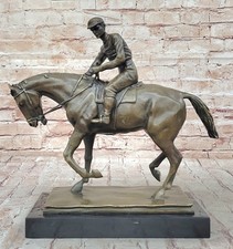 Bronze Statue Horse and Jockey