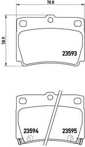 Brembo rear brake pad - brake, set