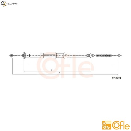 Cable pull parking brake - cable,