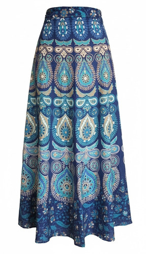 Indian cotton wrap long - long, skirt