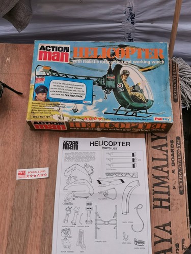 Vintage action man helicopter - action,