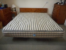 Warren Evans 6' 6" Large Super King UK MADE Bed Mattress Wood Headboard Frame