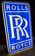 ROLLS ROYCE large LED illuminated light garage wall SIGN PETROL CAR GASOLINE