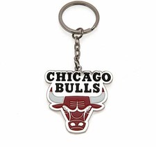 Official Chicago Bulls NBA Basketball Team Badge Quality Metal Enamel Keyring