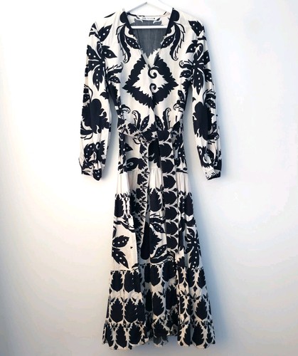 Zara black ecru summer midi - zara,