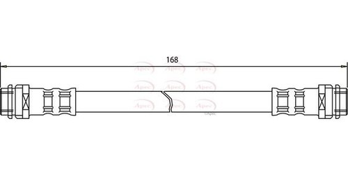 Apec rear brake hose - hose, skoda